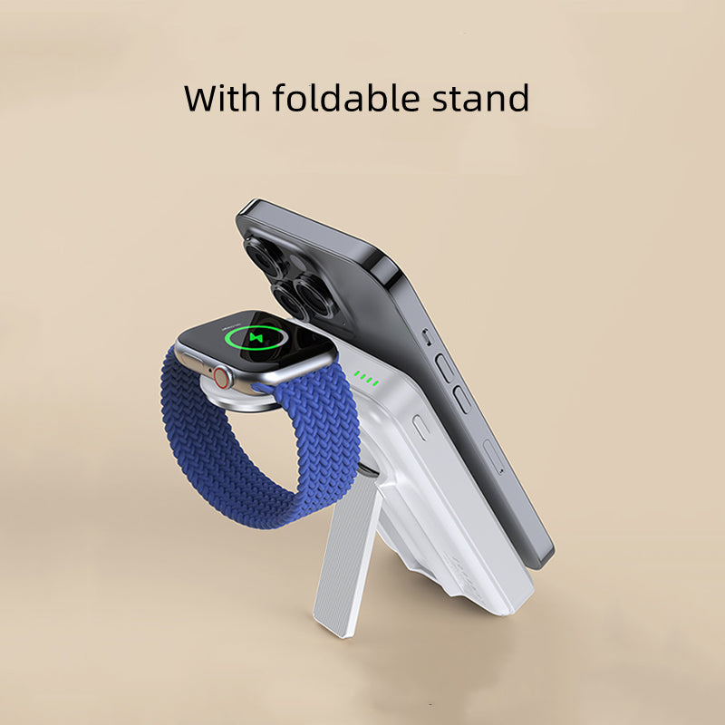T17 2IN1 Wireless Charger with Power Bank for iPhone and Apple watch