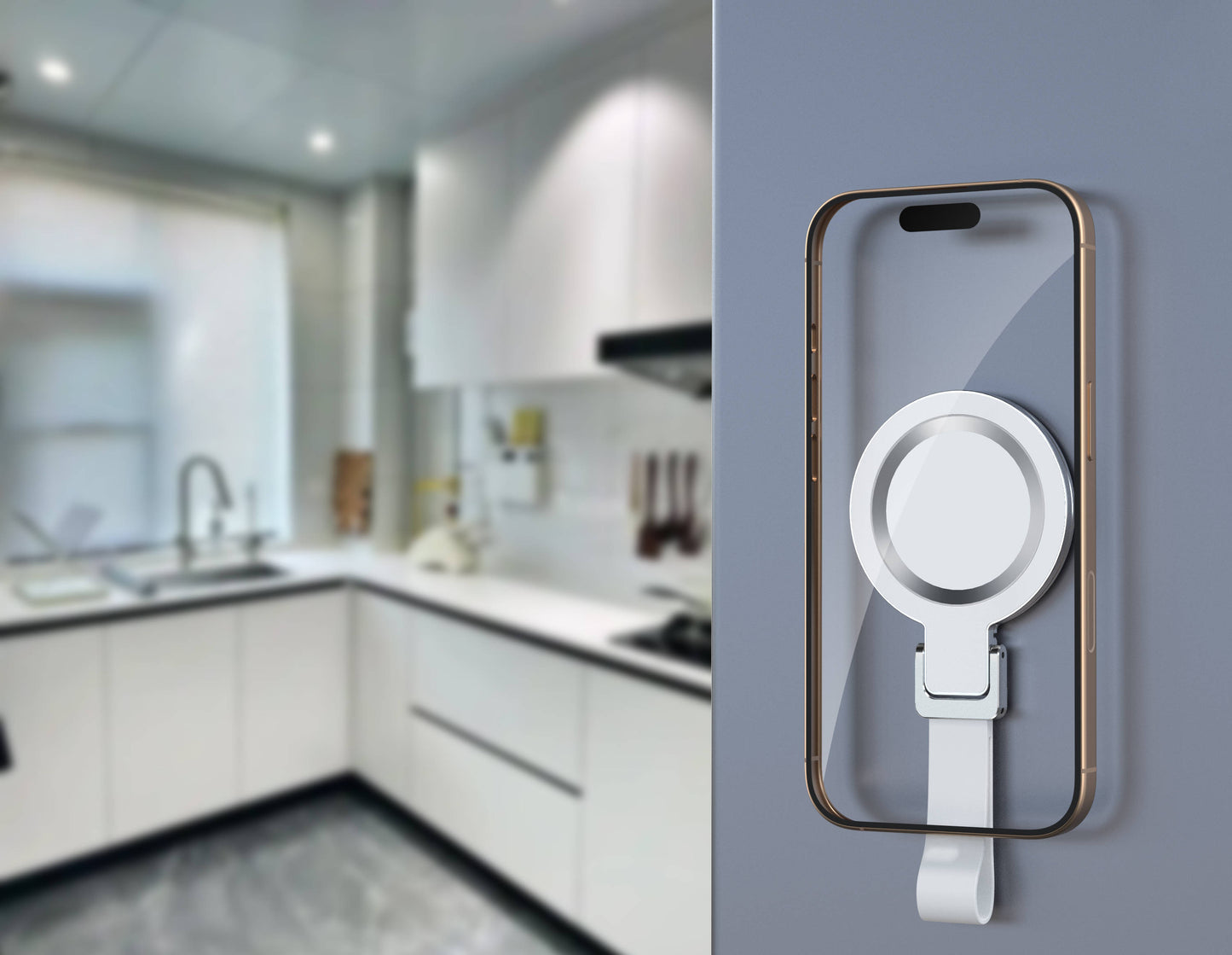 H7 Pro Two Side Magnet Mobile Phone Grip Holder with Aluminium Alloy Material