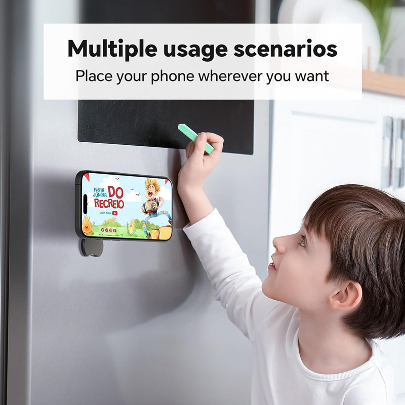 H3 Two Side Magnet Portable Magnetic Zinc Alloy Mobile Phone Grip Holder Kickstand