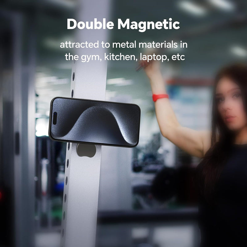 H3 Two Side Magnet Portable Magnetic Zinc Alloy Mobile Phone Grip Holder Kickstand