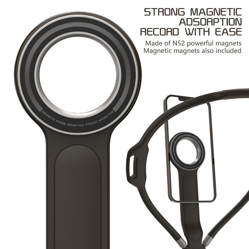 H13Pro Magnetic Neck Hanging Smartphone Holder for Shooting Vlog / Live Streaming
