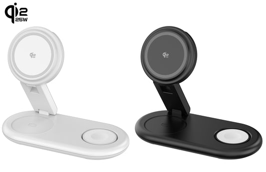 T22 Qi2.2 Foldable Magsafe 3-IN-1 Wireless Charger Holder