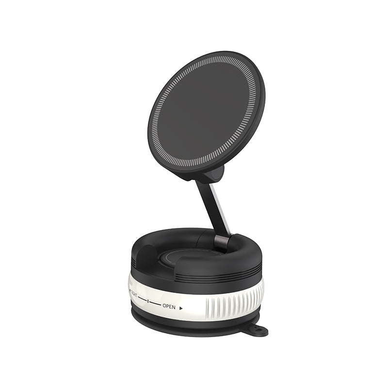 G12 Vacuum Magnetic Car Mount Holder, Strong Magnet Full Glue Smartphone GPS Phone Stand