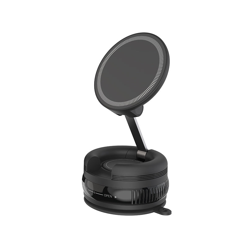 G12 Vacuum Magnetic Car Mount Holder, Strong Magnet Full Glue Smartphone GPS Phone Stand