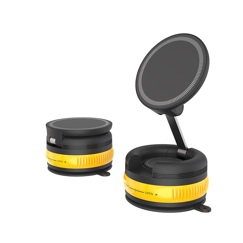 G12 Vacuum Magnetic Car Mount Holder, Strong Magnet Full Glue Smartphone GPS Phone Stand