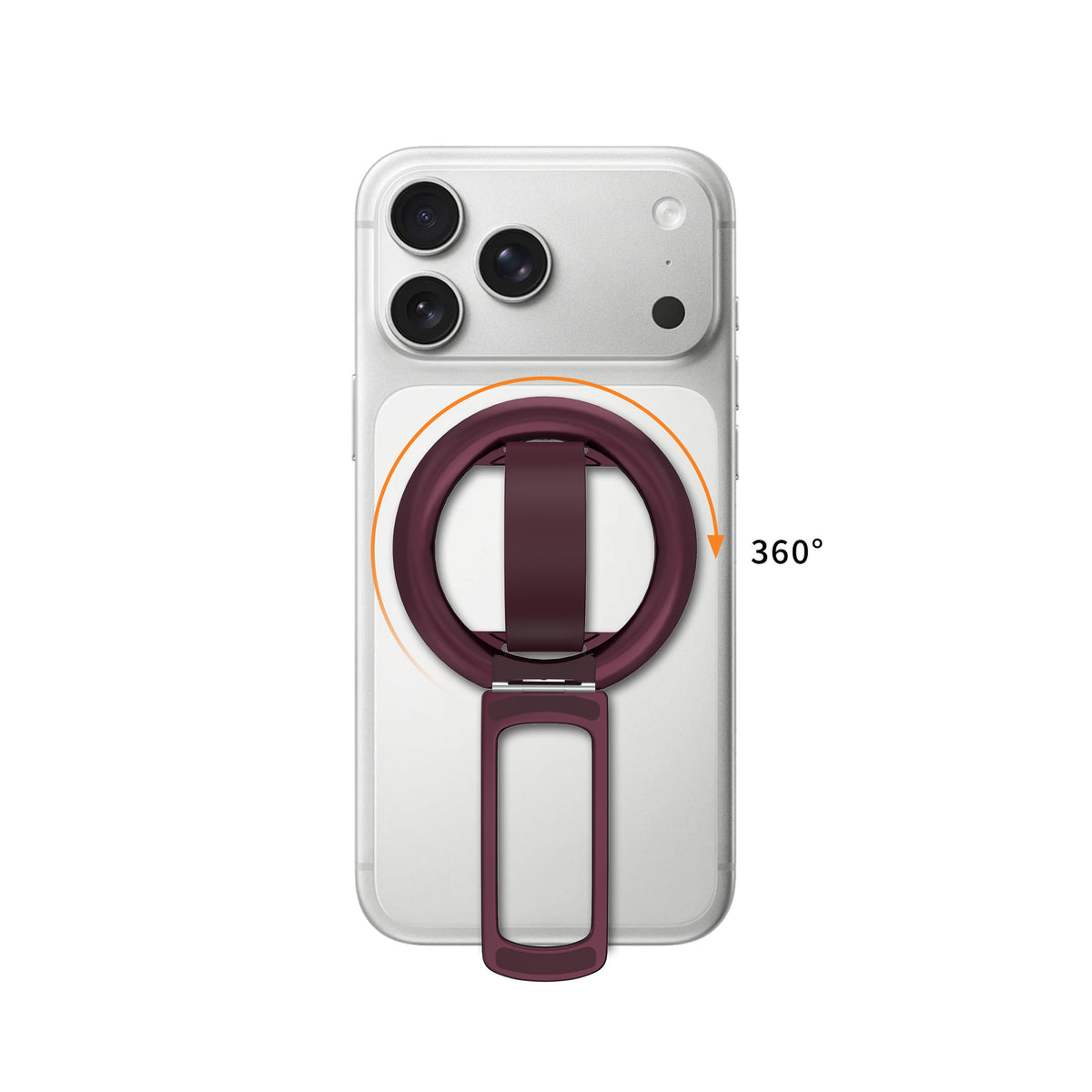 H18 360 Degree rotating ball magnetic phone ring/grip holder strap