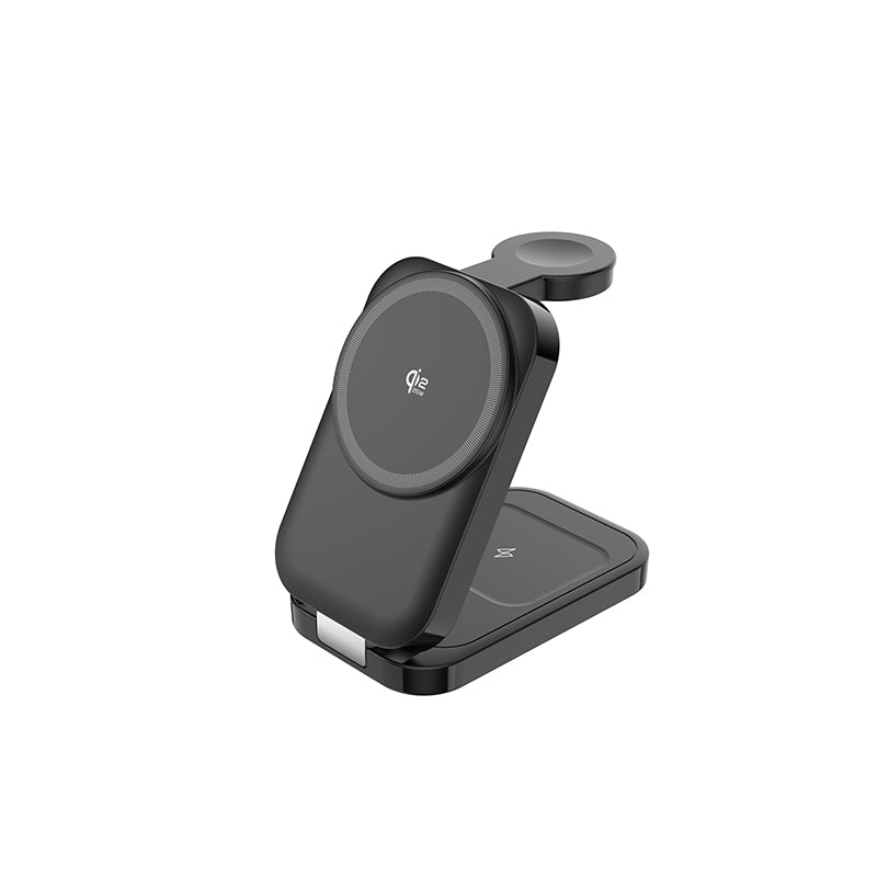 T18 Qi2.2 Foldable Magnetic 3IN1 Wireless Charger Stand for Apple watch/Airpods/iPhone/Samsung