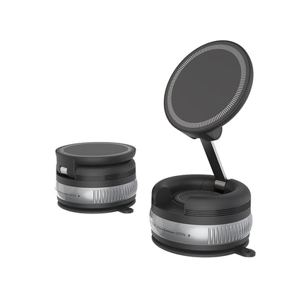 G12 Vacuum Magnetic Car Mount Holder, Strong Magnet Full Glue Smartphone GPS Phone Stand