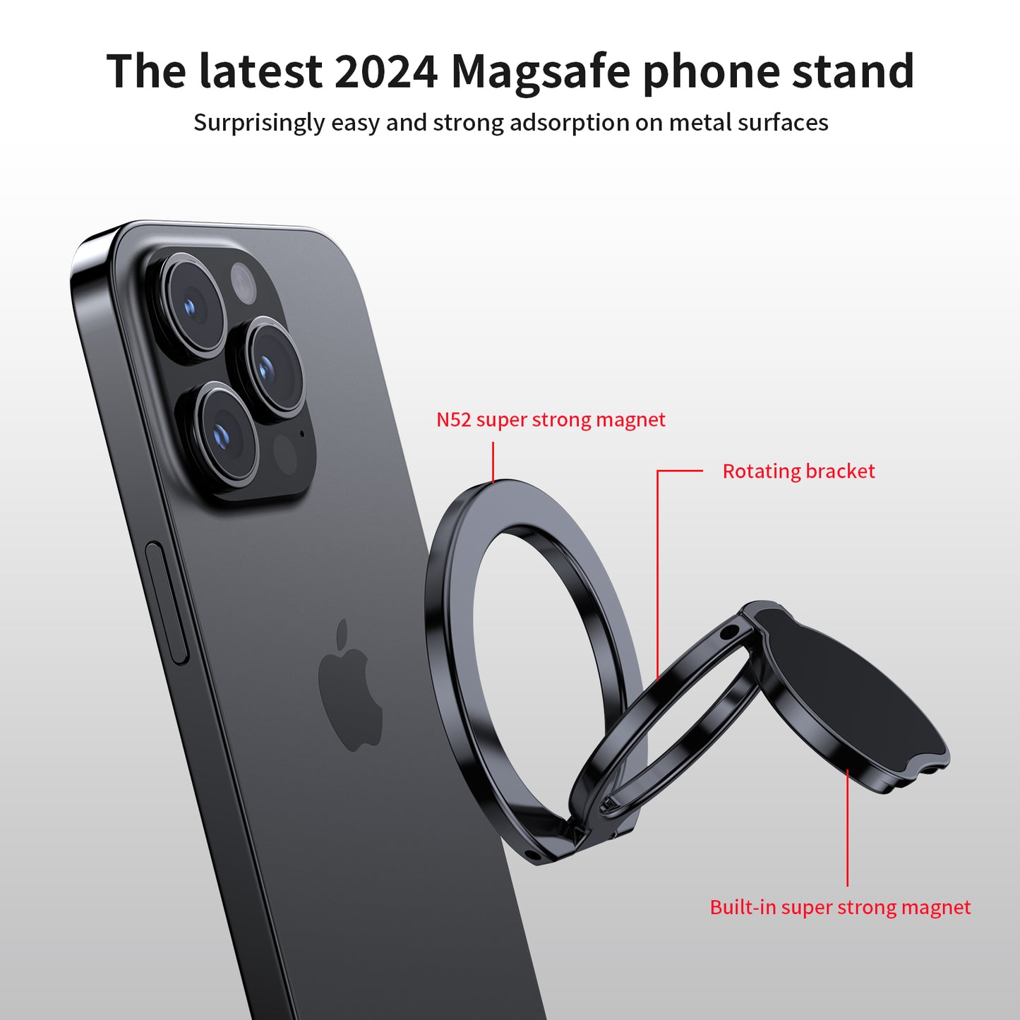 H3 Pro Two Side Magnetic Smartphone Grip Holder with Aluminium Alloy